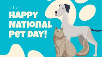 Free National Pet Day Wallpaper Template to Edit Online