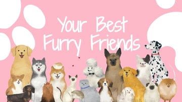 Free Cats And Dogs Theme Wallpaper Template to Edit Online