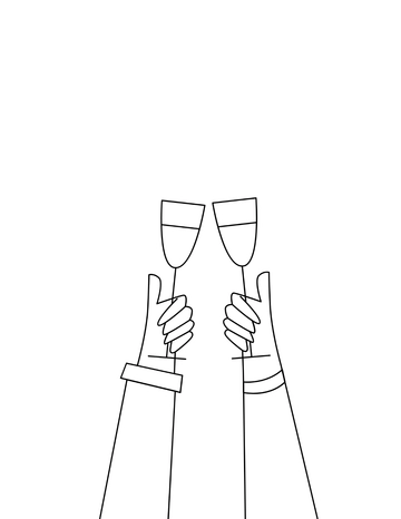 Free Wedding Reception Coloring Page Template to Edit Online