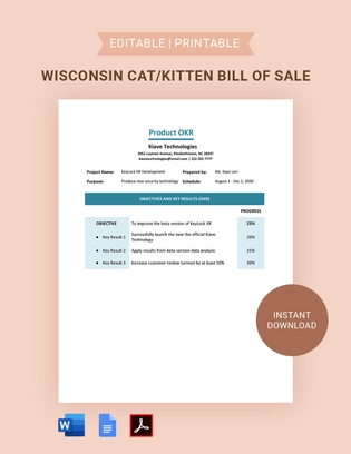 Product OKR Template