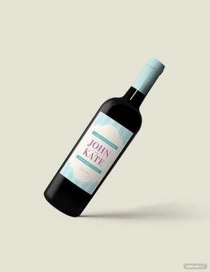 Wedding Wine Bottle Label Template