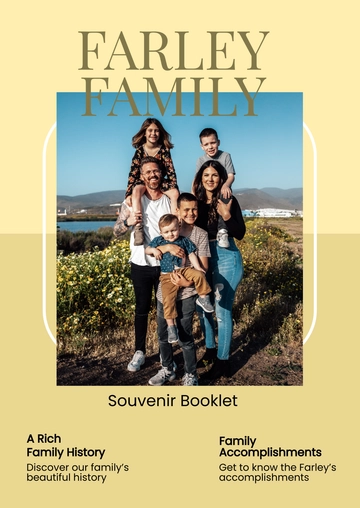 Free Family Souvenir Booklet Template to Edit Online