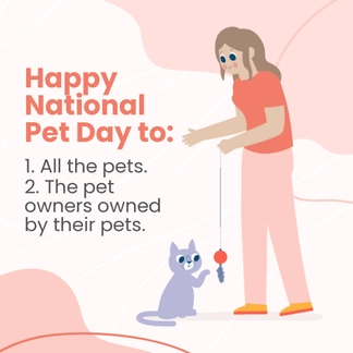 Free Funny National Pet Day Meme Template to Edit Online