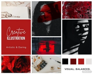Illustration Mood Board Template