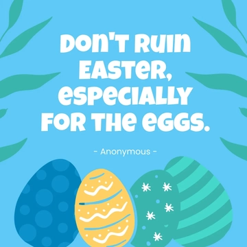 Free Funny Easter Quote Template to Edit Online