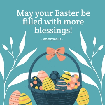 Free Easter Blessings Quote Template to Edit Online