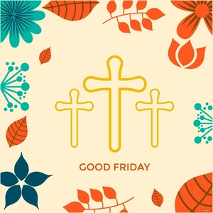 Floral Good Friday Vector