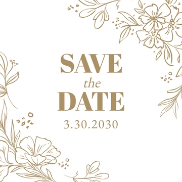 Free Save The Date Clipart Template to Edit Online