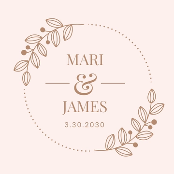 Free Wedding Stamp Clipart Template to Edit Online