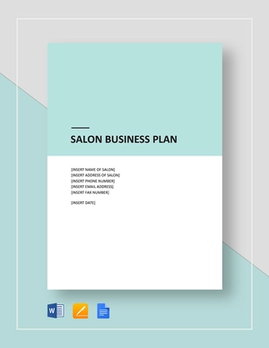Salon Business Plan Template Salon Business Plan Template