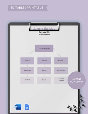 Sample Site Map Template