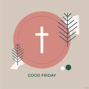 Free Flat Good Friday Clipart Template to Edit Online