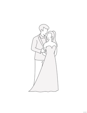 Transparent Wedding Coloring Page