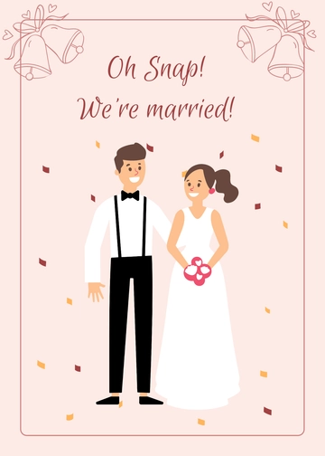Free Wedding Snap Card Template to Edit Online