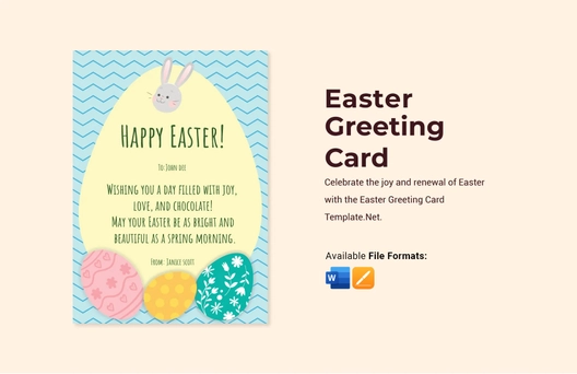 Easter Greeting Card Template