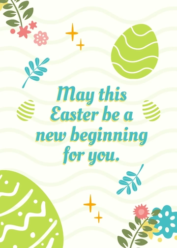 Free Easter Messages Card Template to Edit Online