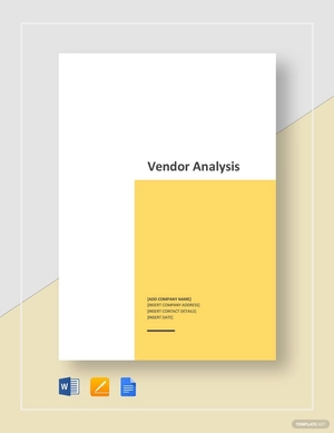 Vendor Analysis Template