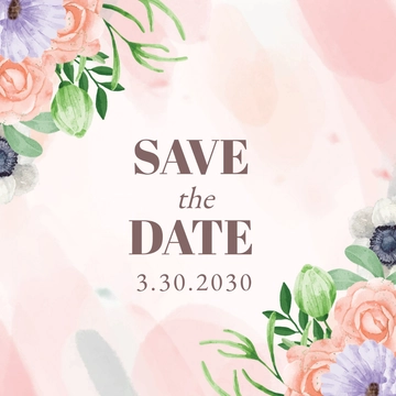 Free Watercolor Wedding Flower Clipart Template to Edit Online