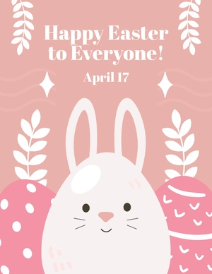 Easter Greetings Flyer Template