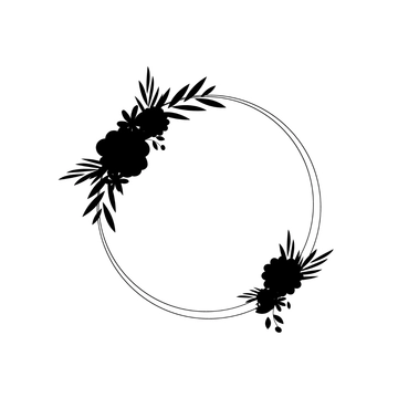 Free Wedding Wreath Silhouette Template to Edit Online