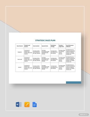 Strategic Sales Plan Template