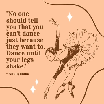 Free Inspirational International Dance Day Quote Template to Edit Online