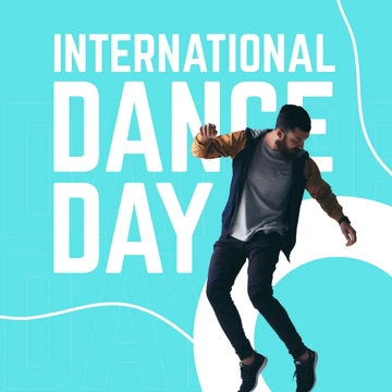 Free International Dance Day GIF Template Clipart to Edit Online