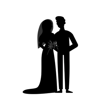 Free Elegant Wedding Silhouette Template to Edit Online