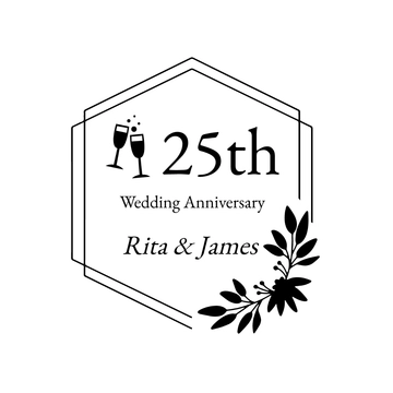 Free Wedding Anniversary Silhouette Template to Edit Online