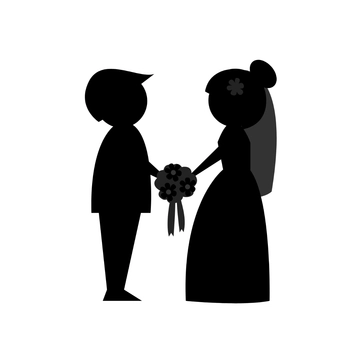 Free Wedding Couple Silhouette Template to Edit Online