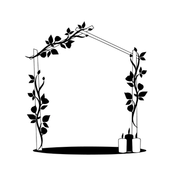 Free Wedding Reception Silhouette Template to Edit Online