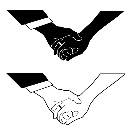 Wedding Holding Hands Silhouette
