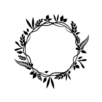 Free Wedding Leaves Silhouette Template to Edit Online