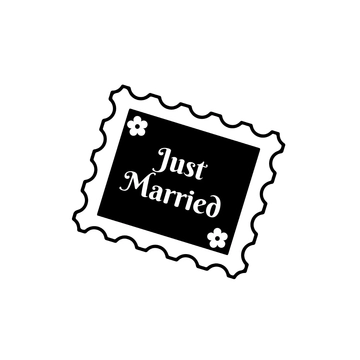 Free Wedding Stamp Silhouette Template to Edit Online
