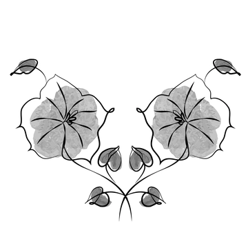 Free Watercolor Wedding Flower Silhouette Template to Edit Online