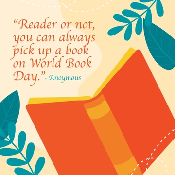 Free Inspirational Book Day Quote Template to Edit Online