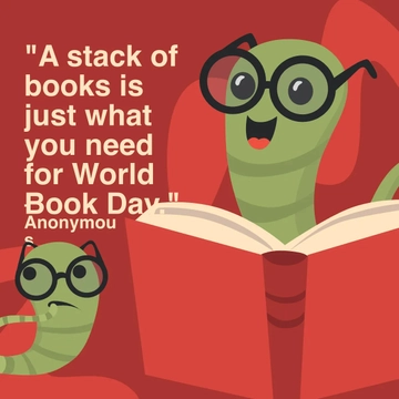 Free Funny World Book Day Quote Template to Edit Online