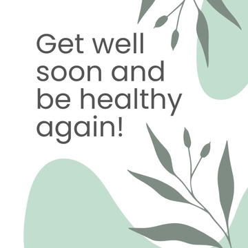 Free Get Well Soon Message Template to Edit Online