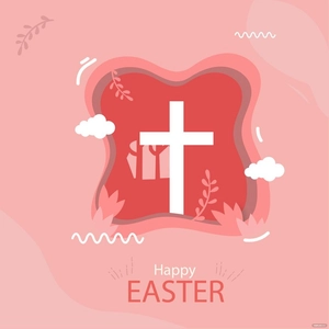 Easter Cross Vector