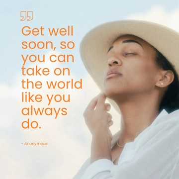 Free Get Well Soon Quote Template to Edit Online