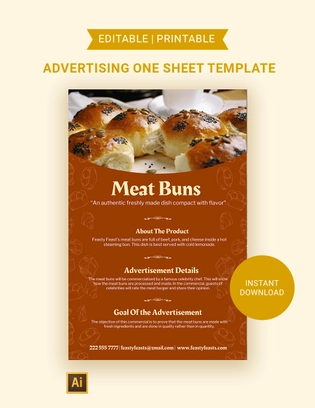 Advertising One Sheet Template