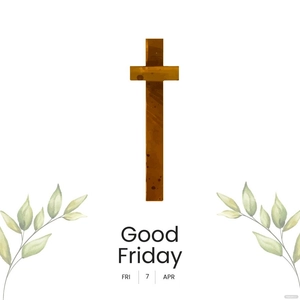 Watercolor Good Friday Vector