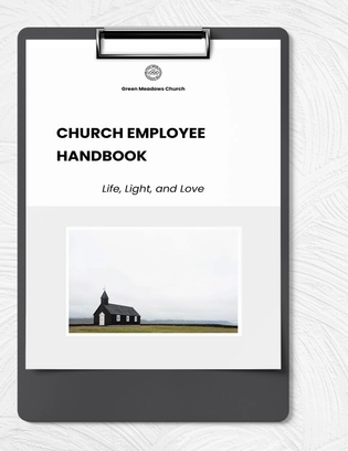 Church Employee Handbook Template Church Employee Handbook Template