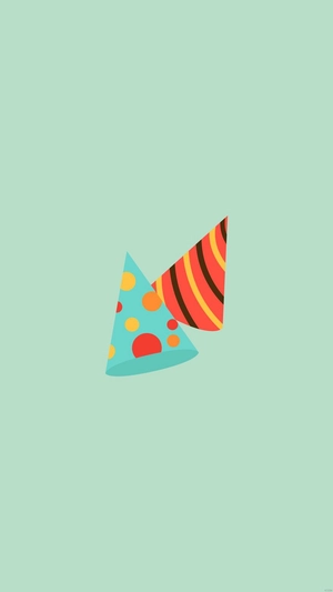 Birthday Hat Mobile Background