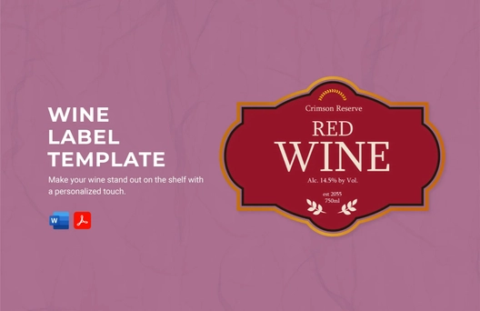 Wine Label Template