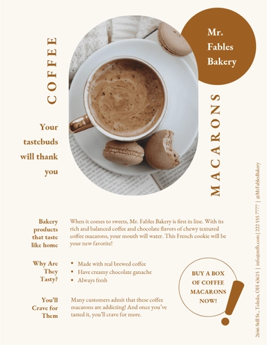 Food Product Sell Sheet Template