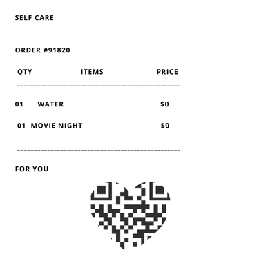 Self Care Receipt Tote Bag Template