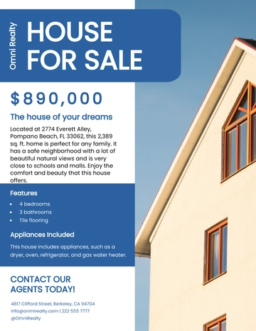Free House Sell Sheet Template to Edit Online