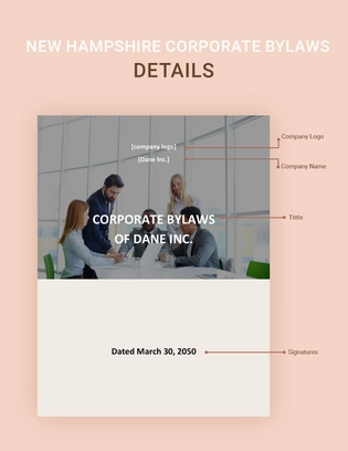 New Hampshire Corporate Bylaws Template