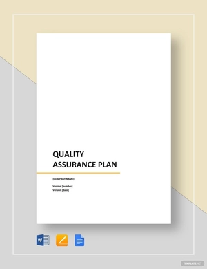 Sample Quality Assurance Plan Template Sample Quality Assurance Plan Template